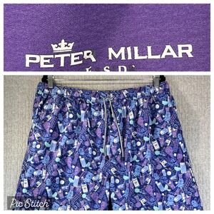 Peter Millar seaside Crown Royal performance dress swim‎ board shorts Men XL/34
